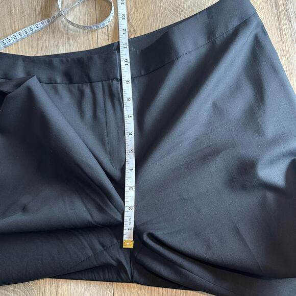 Lafayette 148 Women's Menswear Virgin Wool Stretch Trouser Pant Black 6 - Picture 10 of 11